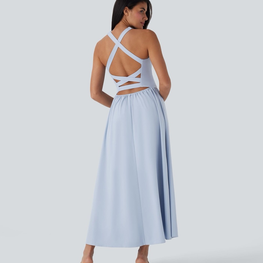Halara Breezeful Quick Dry Maxi Casual Dress with Pockets